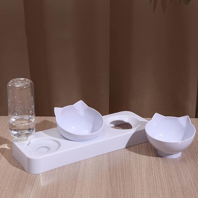 Pet Feeder and Waterer Pet Bowl Automatic Feeder with Water Fountain Dog Food Food Water Bowl Food Water Bowl Dispenser