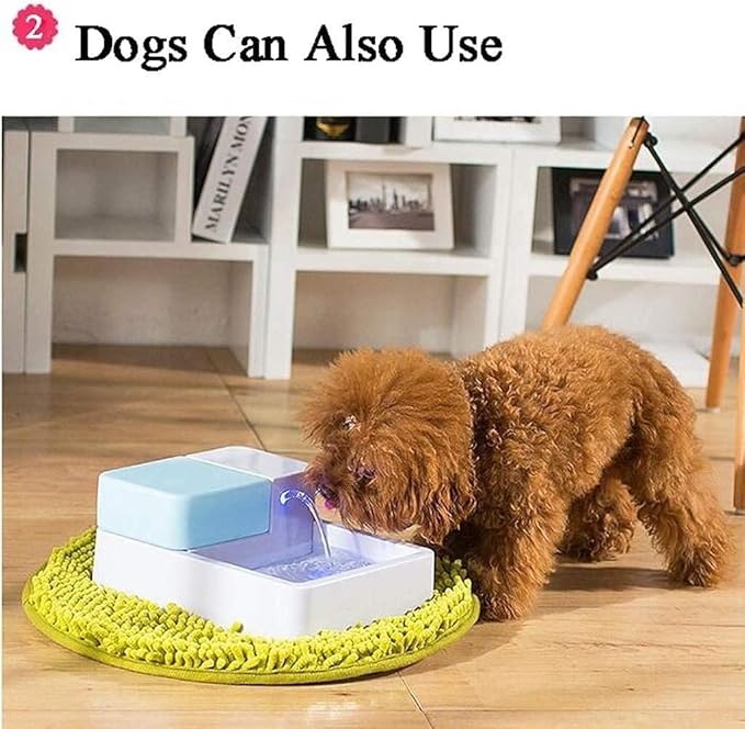 Pet Water Dispenser,Automatic Dog Waterer, Automatic Dog Water Bowl for Cats Dogs Birds Outdoor Small Animals, 1.8 Liters Pet Water Fountains