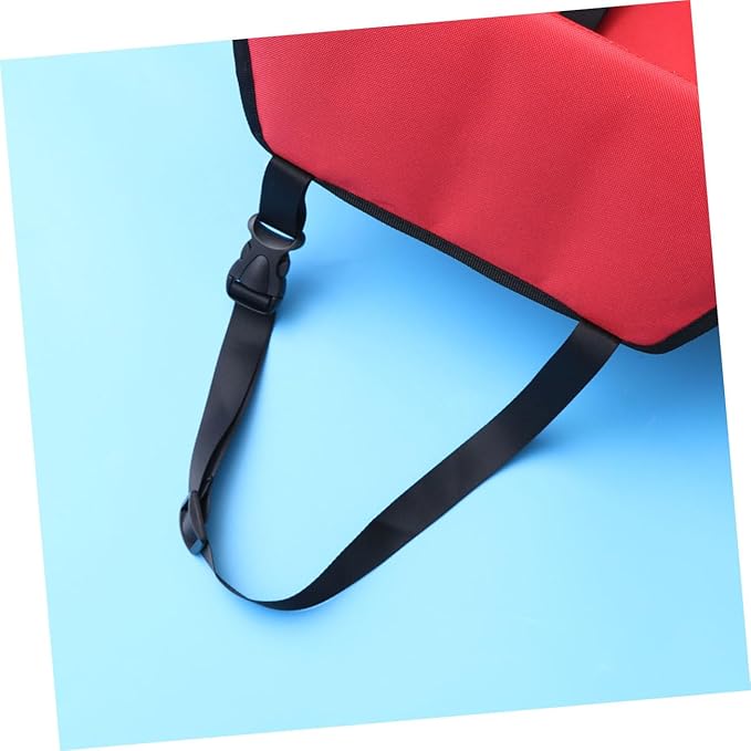 Breathable Mesh Dog Car Seat with Design Safety Leash and Thick Support Rods for Pet Travel Compatible with Harnesses Black Color(Red)