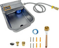 Automatic Dog Water Dispenser 1 Gallon/128 oz Stainless Steel Water Bowl with 3/4'' Brass Adapter Auto-Fill Wide Mouth Waterer Feeder Indoor and Outdoor Dog Waterer Feeder Fit 3/4'' GHT Faucet