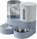Automatic Pet Feeders with Removable Stainless Steel Bowls, Anti-Slip Base & Integrated Water Dispenser for Dogs Spill Elevated Bowl