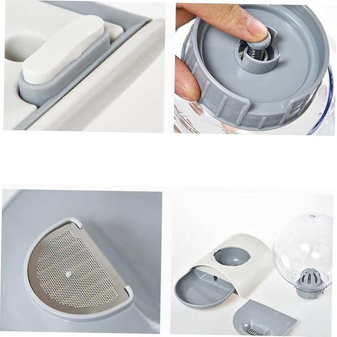 1pc Pet Automatic Water Dispenser Bubble Water Bowl for Dogs and Cats Large Capacity and Materials and Outdoors Grey