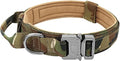 Military Tactical Dog Collar Leash German Shepard Medium Large Dog Collars Lead for Walking Training Dog Collar Control Handle Camouflage XL