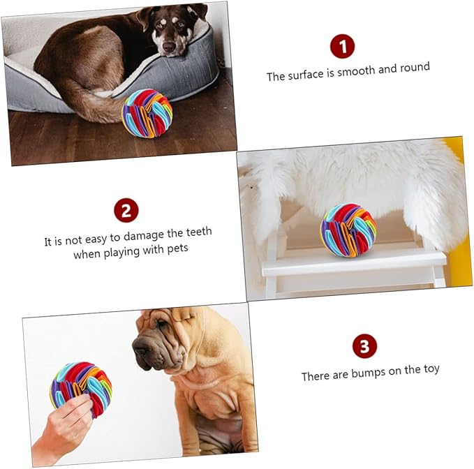 FRCOLOR 4pcs Pet Sniff Chewing Toy for Dogs Encourages Natural Foraging Skills Felt Material for Interactive Play and Reducing Boredom