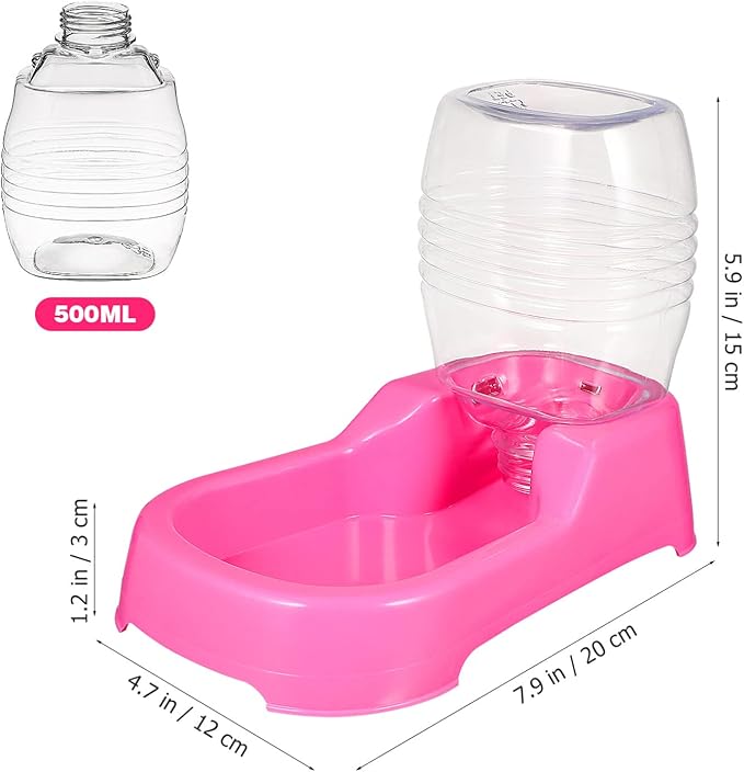 POPETPOP Pet Water Feeder Unique and Puppies Automatic Water Dispenser Non-tip Pet Drinking Bowl Smooth for Easy Cleaning