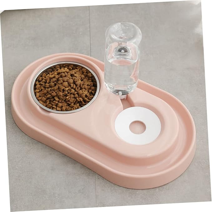 Automatic PET Water Feeder Dual-use Plastic Water Dispenser Stainless Steel Bowl for Dogs and Cats Small PET Drinking Station Easy to Clean and Install