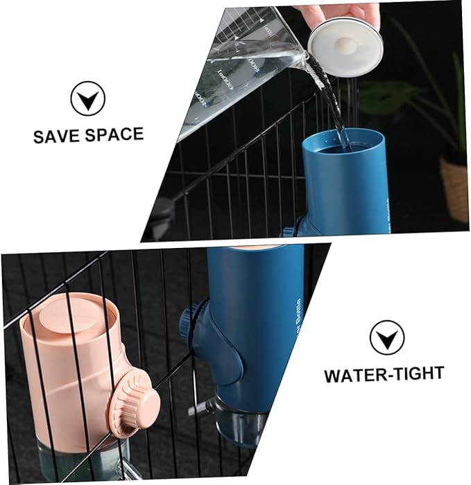 Automatic Hanging Water Dispenser for Pets Durable Water Bottle for Dogs Rabbits and Small Animals Convenient Gravity Feed Design Random Color Small