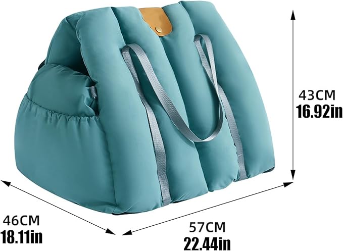 Portable Dog Seat, Booster Car Seat, 15.12 Inches Pet Carrier with Cushion, Soft Sided Fabric Bed, Dog Car Seats with Secure Harness, Puppy Travel Seats for Small Dogs Pets