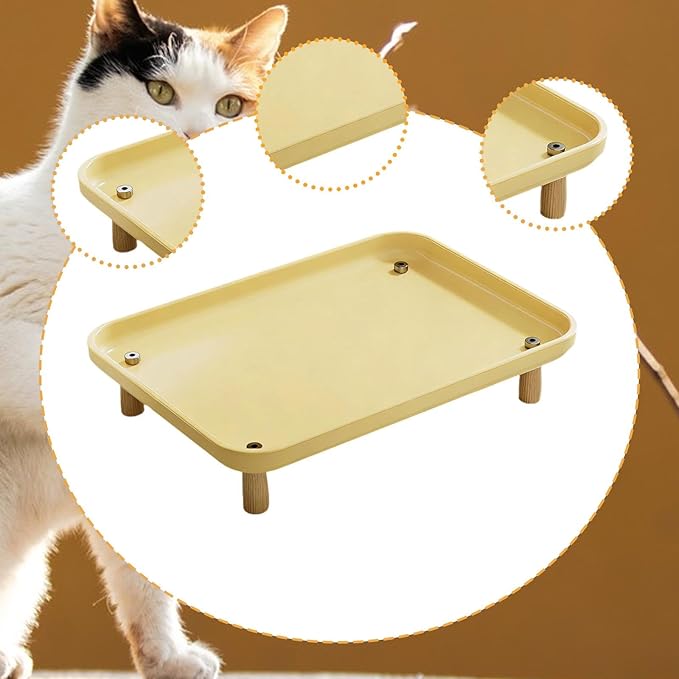 Generic Cat Dog Bowl Tray Pet Feeding Bowl Stand Comfort Pet Food Feeder Stands Cat Feeder Stand, for Food Dispenser