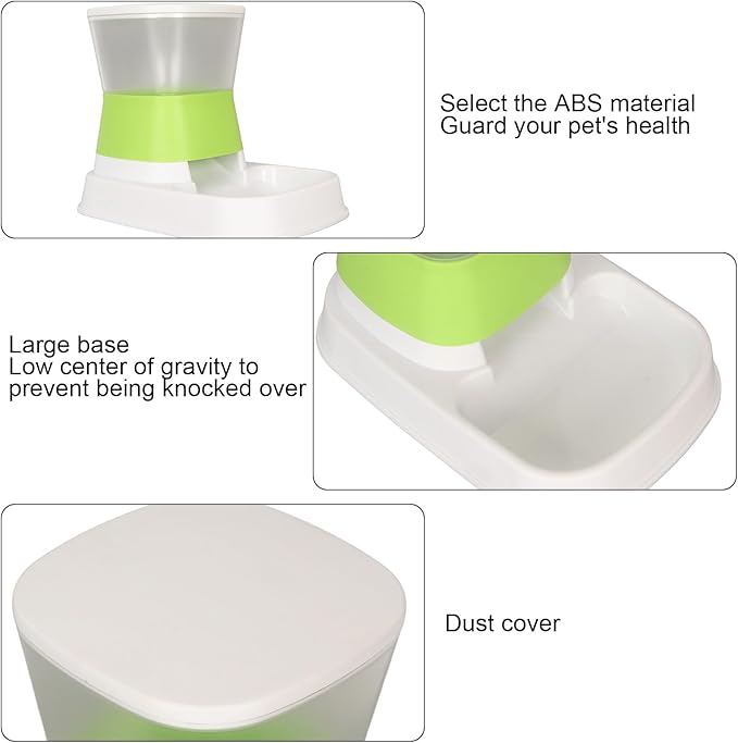 Tyenaza Automatic Pet Feeder, Cat Food Dispenser, Large Capacity Detachable Stable Gravity Food Dispenser, Food Feeder for Dog Cat Pet