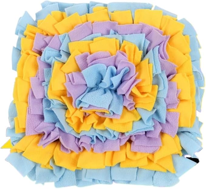Mini Square Snuffle Mat for Small Pets, Interactive Nose Work Toy for Rabbits Hamsters Dogs, Fun Foraging Pad for Boredom Relief and Energy Release (A08)