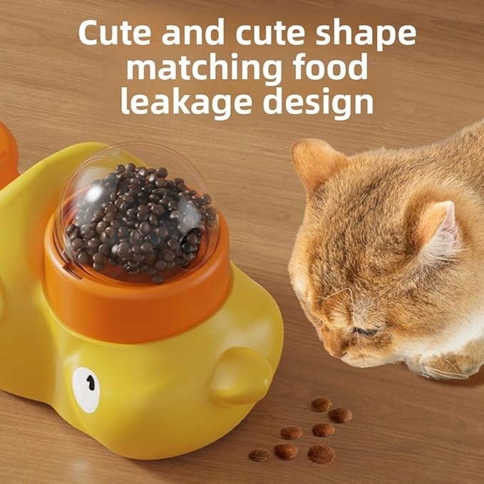 Dog Snack Auto Feeder - Food Toys | Turtle Toy Interactive for Pets, Mental Stimulation Training (White)