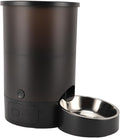 3L Automatic Pet Feeder, Stainless Steel Bowl Feeder for Cats Dogs, Dual Power Supply, Food Container Visible Design Pet Food Dispenser Timed and Portioned Feeding for Cats Dogs
