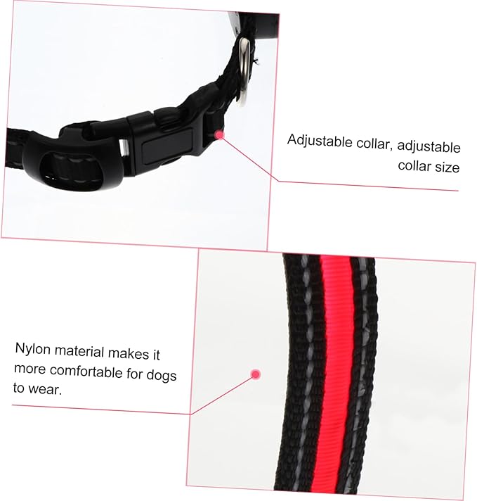 Night Luminous Dog Collar USB Rechargeable Led Pet Collar for Safe Durable and Wear-Resistant Multi-Function Warning Light