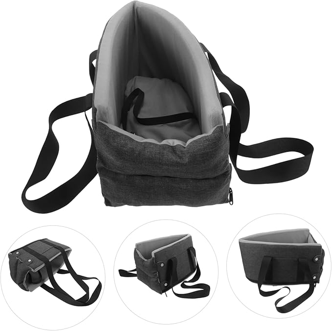 POPETPOP Dog Car Seat for Pets Portable Center Console Design Comfortable Durable Travel Seat for Dogs and Cats for All Seasons Fits Car Models