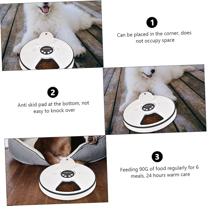 Timed Automatic Cat Feeder Meals Smart Pet Feeding Bowl for Cats and Dogs Detachable Design for Easy Cleaning Material Automatic Portion Control Music Reminder