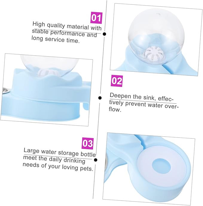 1pc Automatic Drinking Fountain Cat Water Bowl Dispenser Water Bottle Easy Clean Cats Rabbits