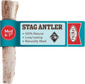 Primal Antlers for Dogs, Grade A Split Stag Antlers for Medium Canines 15-30 lb, Natural Chews for Aggressive Chewers, Naturally Shed, Long Lasting Dog Bones, 1 ct