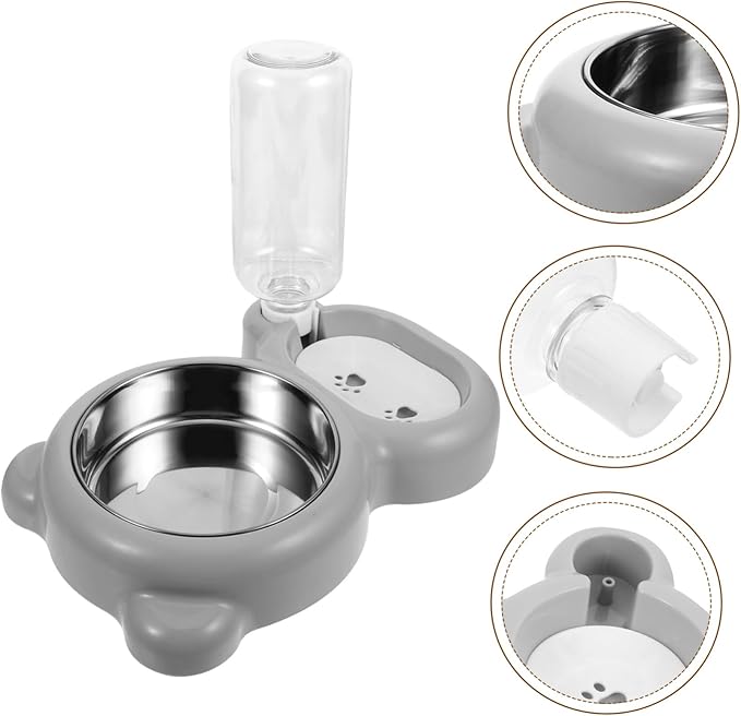 Milisten Multi-Function Pet Feeder Automatic Water Dispenser Bowl for Slow Eating Easy Design for Home and Pet Shops