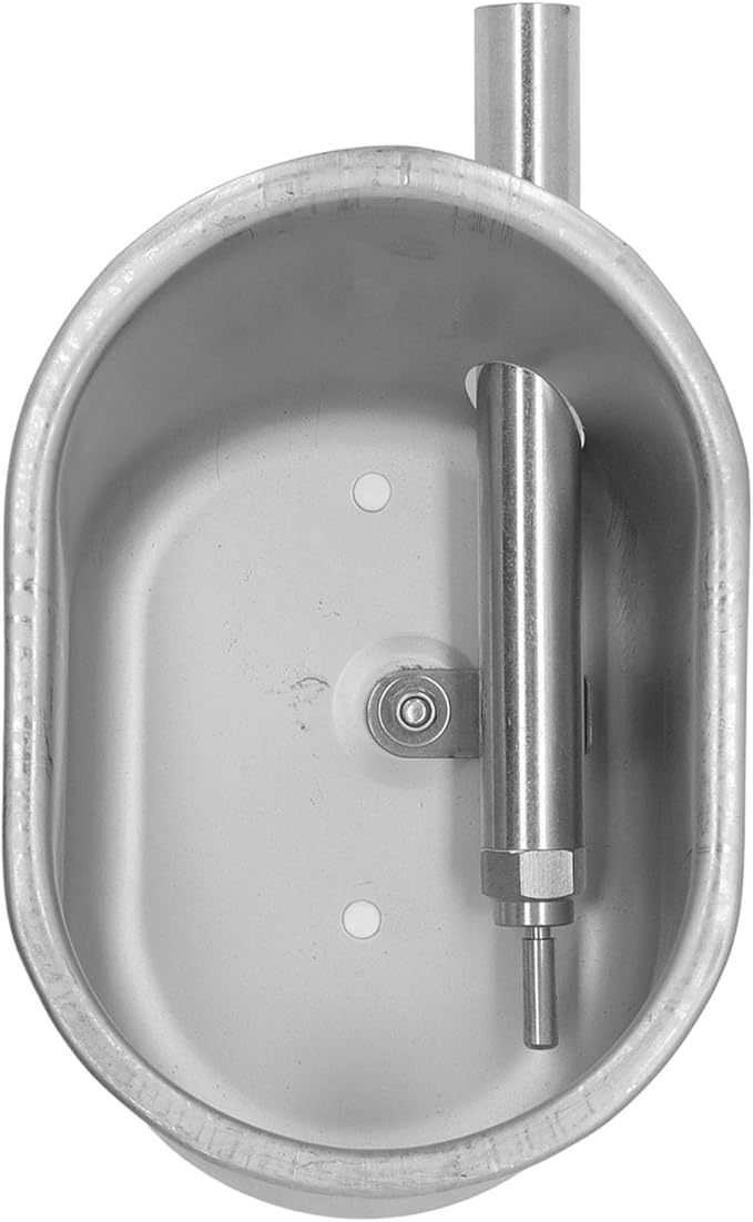 Automatic Animal Water Bowl, Stainless Steel Livestock Water Feeder Trough for Pig Goat Sheep Dog Cattle, Hydration Ensured at All Times, Medication (Small Elliptical, Size: