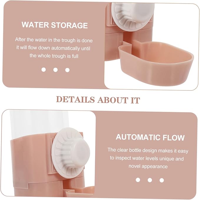 SUPVOX 3pcs Pet Water Dispenser Dog Cat Auto-Fill Water Bottle Portable Hanging Feeder Easy Install Bottle Pet Accessory
