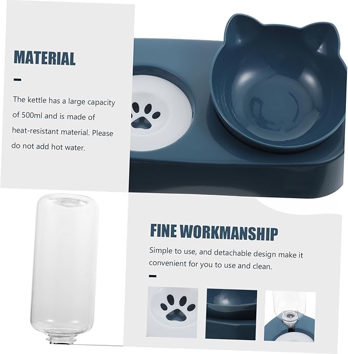 Practical Pet Drinking Bowl Elevated Cat Dog Feeder Bottle Easy to Clean Automatic Pet Food Dispenser