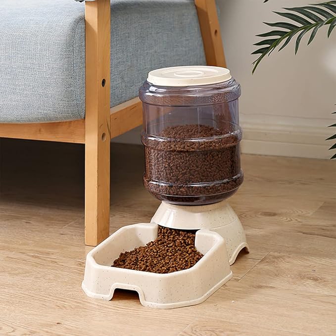 Pet Feeder and Waterer Self Dispensing Fed Automatic Feeder Food and Water Dispenser Dog for Pets Food Bowl Pet Automatic Feeder and Waterer Combo