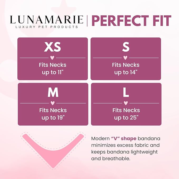 LunaMarie - Luxury Pet Birthday Bandanas -Premium & Silky Poly Fabric | 100% Handmade | Custom Shape Dual Layered (Sushi, Medium)