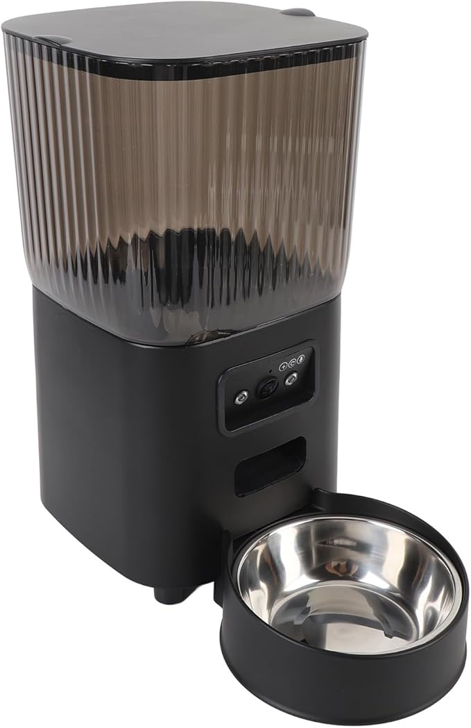 Automatic Pet Dispenser, Smart Pet Feeder with Camera, Voice Control, Timed Feeding for Dog Cat (Single Bowl)