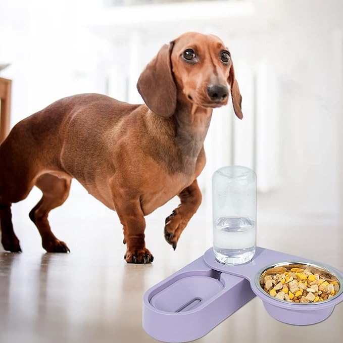 POPETPOP 1pc Automatic Pet Feeder Bowl Rotating Design Easy to Water Bowl for Cats Dogs High Water Bottle Pet Supplies