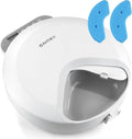 Automatic Cat Feeder Wet Food, Battery Operated Auto Wet/Dry Food Feeder with 2 Ice Packs, Cordless Programmable Timer Pet Auto Dispenser for Cat and Small & Medium Dog (4-Meals & Battery Included)