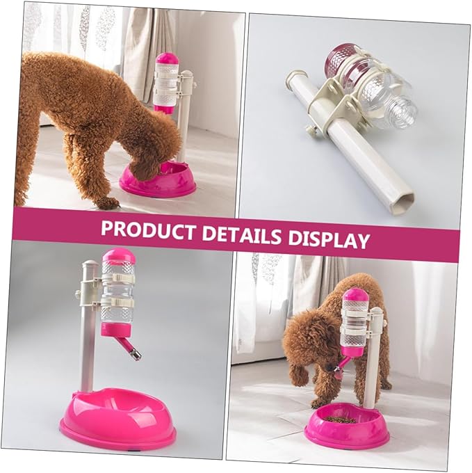 Pet Waterer Dog Food Holder Automatic Feeder Ball Large Capacity Non-Slip Base Sturdy PVC Pp Construction