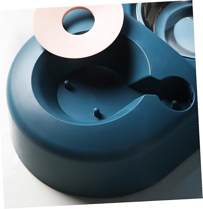Automatic Dog and Cat Pet Feeder Bowl with Water Dispenser, Blue Non-Spill Food and Water Bowl for Dogs and Cats, Sturdy Pet Feeding Supply for Home Use