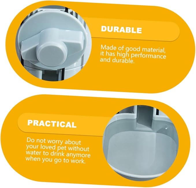 VICASKY Hanging Pet Waterer Automatic Dog Water Bowl for Cage Durable Dispenser Easy to Height for Cats and Dogs Capacity for Extended Use