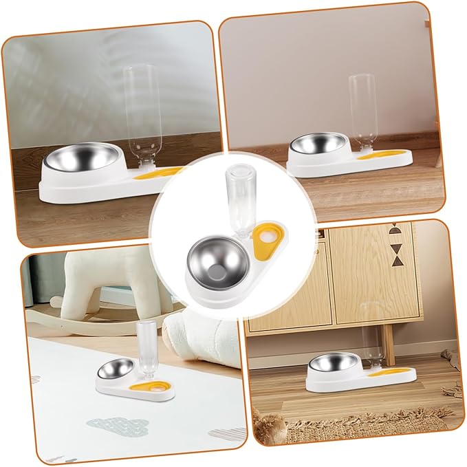 Milisten Automatic Pet Feeder for Dogs Cats Capacity Detachable Water Dispenser Spill Bowl Material Pet Supply