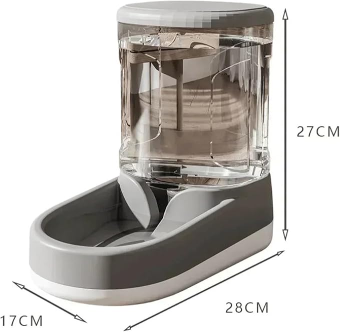 Bowl Dog Large Capacity Water Dispenser Continuous Supply Automatic Food Feeder(Water Fountain 1 PC)