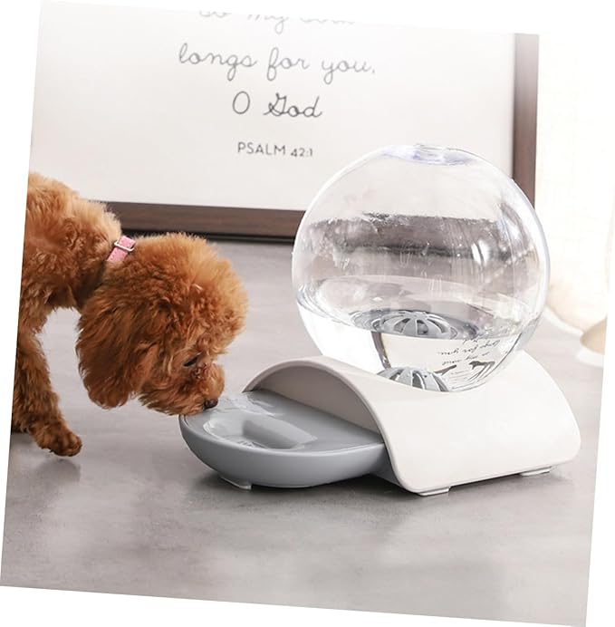 1pc Pet Automatic Water Dispenser Bubble Water Bowl for Dogs and Cats Large Capacity and Materials and Outdoors Grey