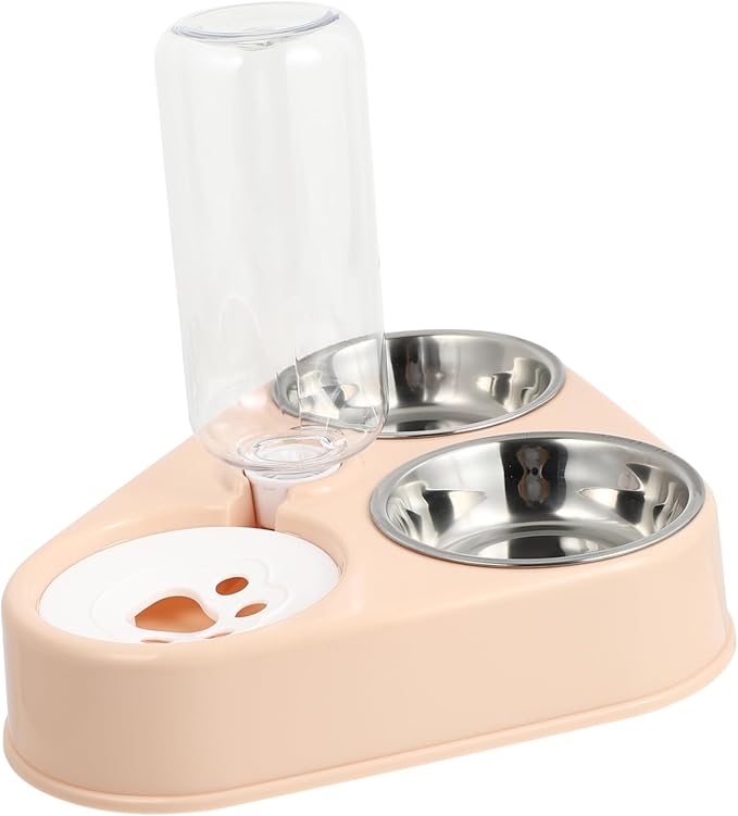 BESPORTBLE Dog Cat Automatic Water Dispenser Stainless Steel Bowl Splashproof Easy to Pet Supplies