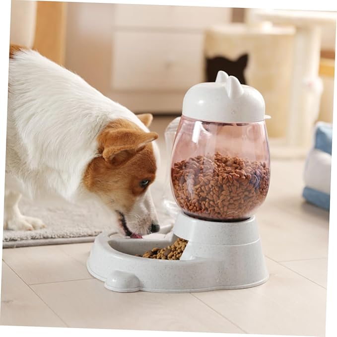 balacoo Automatic Cat and Dog Water Feeder Creative Pet Water Dispenser with Unique Cat Ear Design Capacity Smooth Surface for Home Use Grey
