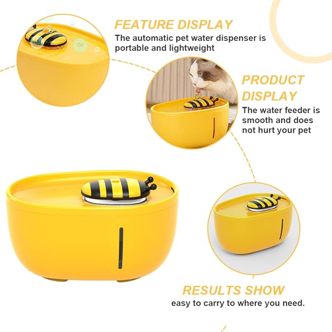 balacoo Automatic Pet Water Dispenser Compact Cat Water Feeder Stable Base for Dogs and Cats Easy to Store for Indoor Use