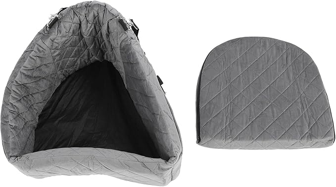 Car Dog Seat for Small Dogs, Extra Stable with Safety Belt, Pet Seat for Back and Front Seat, Gray