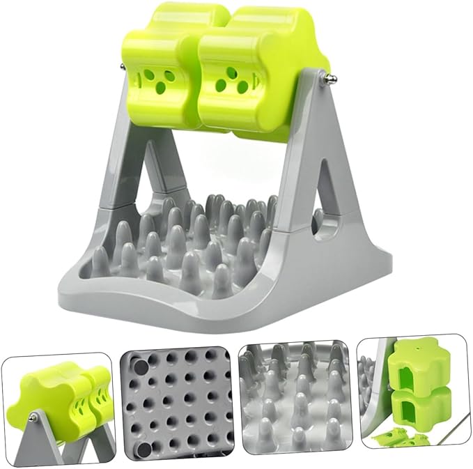 Kisangel 1piece Automatic Rotatable Dog Food Dispenser Pet Feeder Bowl for Dogs Break Design Easy to Clean Material for Feeding Training
