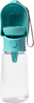 Leak Proof Portable Dog Water Bottle with Bowl – Travel Pet Water Dispenser for Walking & Hiking – Food Grade Plastic – Choose from 3 Colors (Blue, 500 ml)