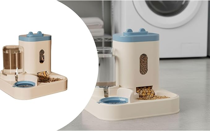 Automatic Pet Feeder with Water Dispenser - Self-Feeding Station for Cats and Dogs, Ideal for Home or Travel Use