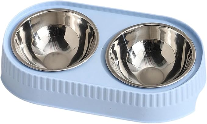 Large Capacity Automatic Pet Feeder, 2 in 1Automatic Food and Water Dispenser, Pet Feeder for Small Medium Dog Puppy Cat Kitten (Blue)
