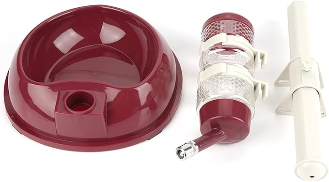 Pet Standing Water Dispenser, Height Adjustable Automatic Drinking Bowl Feeder Dog Feeding Bowl with Detachable Pole for Pets Cats Dogs (Brown)