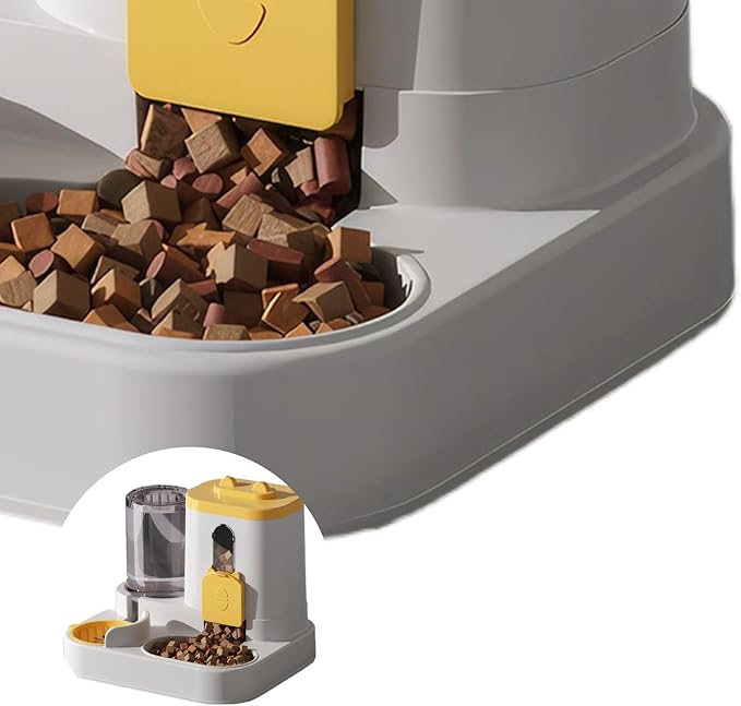 Automatic Pet Feeder with Water Dispenser - Self-Feeding Station for Cats and Dogs, Ideal for Home or Travel Use