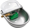 Automatic Water Dispenser for Dogs,304 Stainless Steel Automatic Chicken Waterer,Outdoor Dog Water Bowl with Brass Float Valve,Water Feeder for Livestock Poultry Duck Horse Goat Sheep