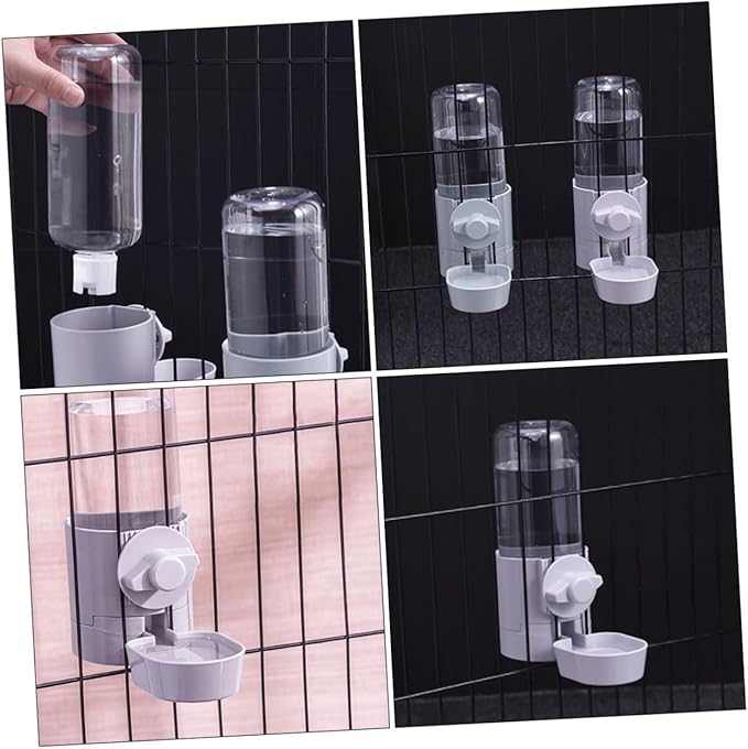 Pet Hanging Water Dispenser Automatic Puppy Water Feeder Cage Waterer Practical Slip Design for Continuous Hydration Suitable for Dogs and Cats