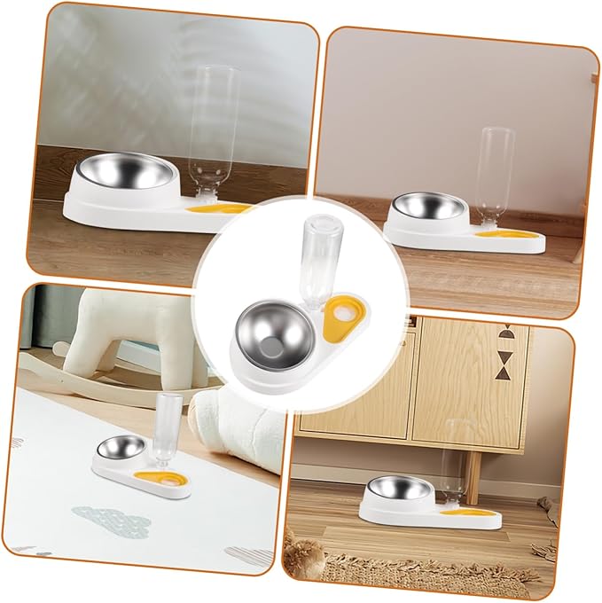 MERRYHAPY Automatic Pet Feeder Water Dispenser Food and Water Bowl for Dogs and Cats Lightweight and Elegant Design Easy to Fill Spill Pet Supplies